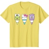 image:imageHello Sanrio Keroppi Hello Kitty BadtzMaru Ice Cream Cone TShirtLemon Yellow