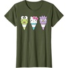 image:imageHello Sanrio Keroppi Hello Kitty BadtzMaru Ice Cream Cone TShirtOlive Green