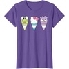 image:imageHello Sanrio Keroppi Hello Kitty BadtzMaru Ice Cream Cone TShirtPurple Heather