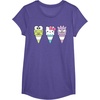 image:imageHello Sanrio Keroppi Hello Kitty BadtzMaru Ice Cream Cone TShirtPurple Heather
