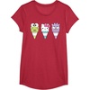 image:imageHello Sanrio Keroppi Hello Kitty BadtzMaru Ice Cream Cone TShirtRed Heather