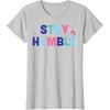 image:imageLittle Twin Stars Stay Humble TShirtSilver Grey