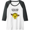 image:imageMr Men Little Miss Sunshine Raglan Baseball TeeDark Heather GreyWhite
