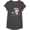image:imageMy Melody Flower Crown TShirtDark Heather Grey