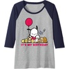 image:imagePochacco Its my Birthday Raglan Baseball TeeNavy BlueAthletic Heather
