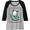 image:imagePochacco Stay Pawsitive Positive Good Energy Fun Vibes Raglan Baseball TeeBlackAthletic Heather