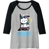 image:imagePochacco Summer Drink Raglan Baseball TeeBlackAthletic Heather