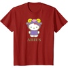 image:imageSANRIO Hello Kitty Zodiac Aries TShirt  UnisexAdults Black Small Short SleeveCranberry Red
