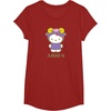 image:imageSANRIO Hello Kitty Zodiac Aries TShirt  UnisexAdults Black Small Short SleeveCranberry Red