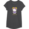image:imageSANRIO Hello Kitty Zodiac Aries TShirt  UnisexAdults Black Small Short SleeveDark Heather Grey