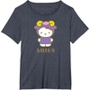 image:imageSANRIO Hello Kitty Zodiac Aries TShirt  UnisexAdults Black Small Short SleeveHeather Blue