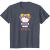 image:imageSANRIO Hello Kitty Zodiac Aries TShirt  UnisexAdults Black Small Short SleeveHeather Blue
