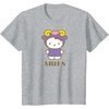 image:imageSANRIO Hello Kitty Zodiac Aries TShirt  UnisexAdults Black Small Short SleeveHeather Grey