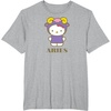image:imageSANRIO Hello Kitty Zodiac Aries TShirt  UnisexAdults Black Small Short SleeveHeather Grey