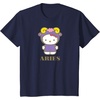 image:imageSANRIO Hello Kitty Zodiac Aries TShirt  UnisexAdults Black Small Short SleeveNavy Blue
