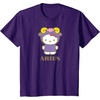 image:imageSANRIO Hello Kitty Zodiac Aries TShirt  UnisexAdults Black Small Short SleevePurple
