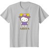 image:imageSANRIO Hello Kitty Zodiac Aries TShirt  UnisexAdults Black Small Short SleeveSilver Grey