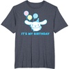 image:imageSanrio Cinnamoroll Birthday TShirt Adult Classic Fit Blue Crew Neck Short SleeveHeather Blue