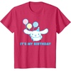 image:imageSanrio Cinnamoroll Birthday TShirt Adult Classic Fit Blue Crew Neck Short SleeveRed Heather