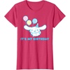 image:imageSanrio Cinnamoroll Birthday TShirt Adult Classic Fit Blue Crew Neck Short SleeveRed Heather