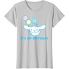 image:imageSanrio Cinnamoroll Birthday TShirt Adult Classic Fit Blue Crew Neck Short SleeveSilver Grey