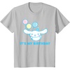 image:imageSanrio Cinnamoroll Birthday TShirt Adult Classic Fit Blue Crew Neck Short SleeveSilver Grey