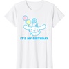 image:imageSanrio Cinnamoroll Birthday TShirt Adult Classic Fit Blue Crew Neck Short SleeveWhite
