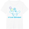 image:imageSanrio Cinnamoroll Birthday TShirt Adult Classic Fit Blue Crew Neck Short SleeveWhite