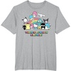 image:imageSanrio Hello Kitty amp Friends Power in Kindness Black Classic Fit TShirt Crew Neck Short SleeveHeather Grey