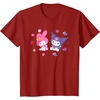 image:imageSanrio Kuromi and My Melody Berries TShirt Small BlackCranberry Red