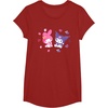 image:imageSanrio Kuromi and My Melody Berries TShirt Small BlackCranberry Red