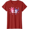 image:imageSanrio Kuromi and My Melody Berries TShirt Small BlackCranberry Red