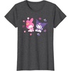 image:imageSanrio Kuromi and My Melody Berries TShirt Small BlackDark Heather Grey