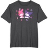 image:imageSanrio Kuromi and My Melody Berries TShirt Small BlackDark Heather Grey
