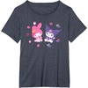 image:imageSanrio Kuromi and My Melody Berries TShirt Small BlackHeather Blue