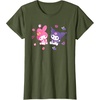 image:imageSanrio Kuromi and My Melody Berries TShirt Small BlackOlive Green