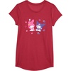 image:imageSanrio Kuromi and My Melody Berries TShirt Small BlackRed Heather