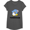 image:imageTuxedosam Character Front and Back TShirt SmallAsphalt Grey