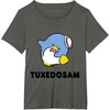 image:imageTuxedosam Character Front and Back TShirt SmallAsphalt Grey