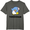 image:imageTuxedosam Character Front and Back TShirt SmallAsphalt Grey