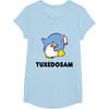image:imageTuxedosam Character Front and Back TShirt SmallBaby Blue