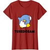 image:imageTuxedosam Character Front and Back TShirt SmallCranberry Red