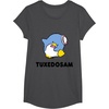 image:imageTuxedosam Character Front and Back TShirt SmallDark Heather Grey