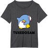 image:imageTuxedosam Character Front and Back TShirt SmallDark Heather Grey