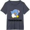 image:imageTuxedosam Character Front and Back TShirt SmallHeather Blue
