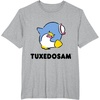 image:imageTuxedosam Character Front and Back TShirt SmallHeather Grey