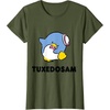 image:imageTuxedosam Character Front and Back TShirt SmallOlive Green