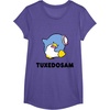 image:imageTuxedosam Character Front and Back TShirt SmallPurple Heather