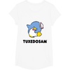image:imageTuxedosam Character Front and Back TShirt SmallWhite