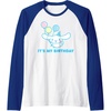 image:imageCinnamoroll Its my Birthday Raglan Baseball TeeRoyal BlueWhite